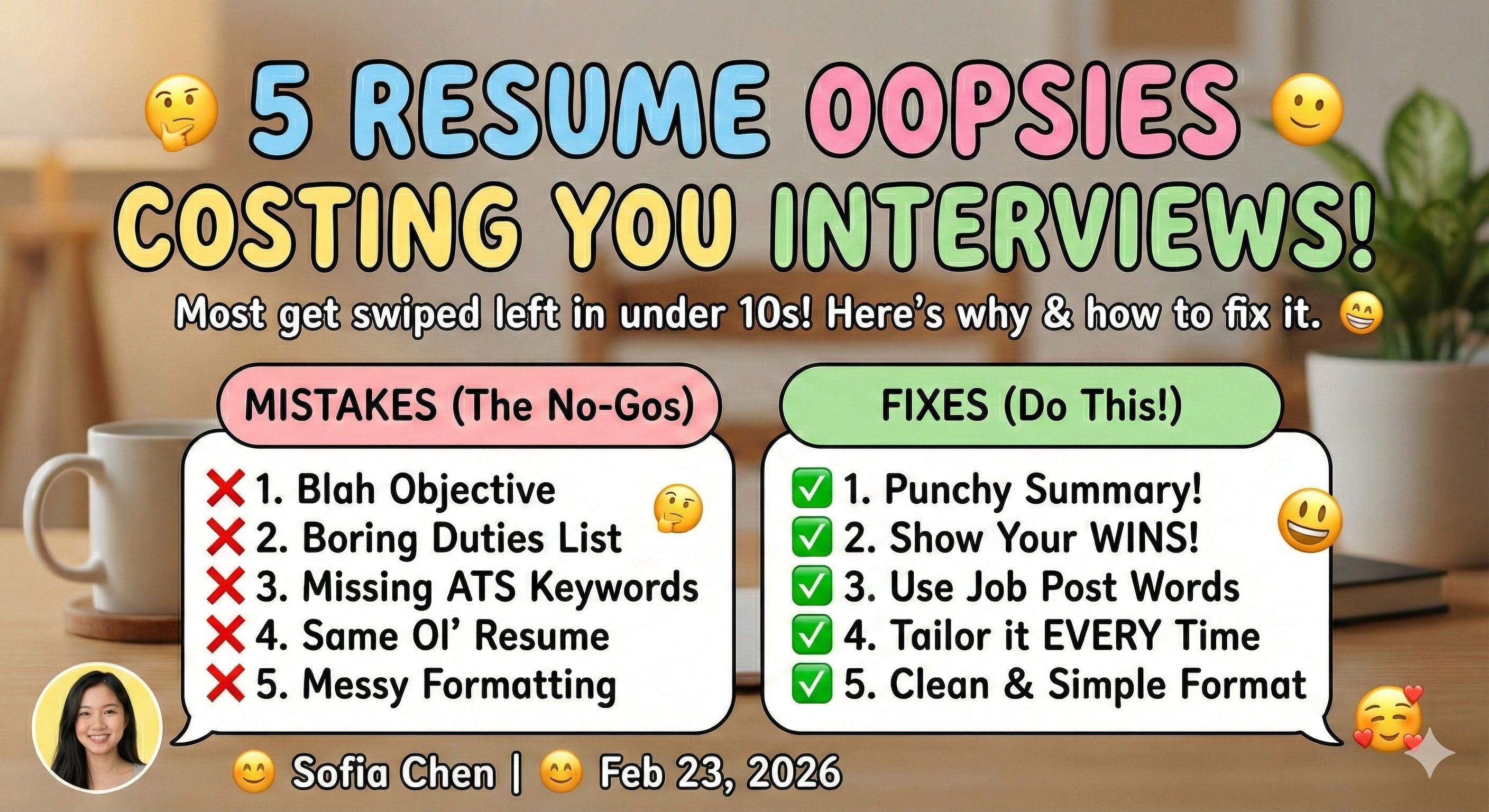 5 Resume Mistakes That Are Costing You Interviews